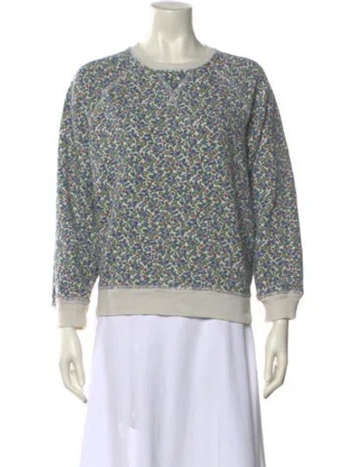 Pre-owned The Great Crew Neck Long Sleeve Sweatshirt In Blue