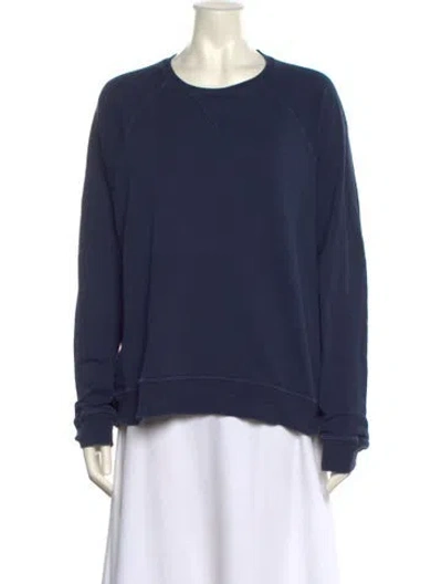 Pre-owned The Great Crew Neck Long Sleeve Sweatshirt In Blue