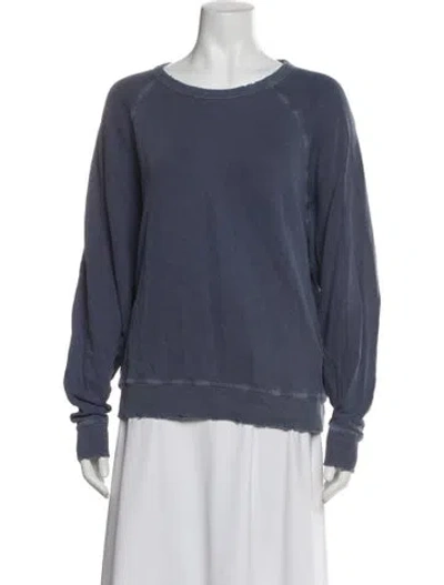 Pre-owned The Great Crew Neck Long Sleeve Sweatshirt In Blue