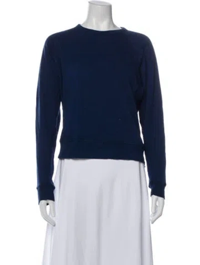 Pre-owned The Great Crew Neck Long Sleeve Sweatshirt In Blue