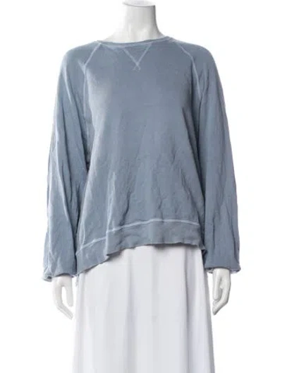 Pre-owned The Great Crew Neck Long Sleeve Sweatshirt In Blue