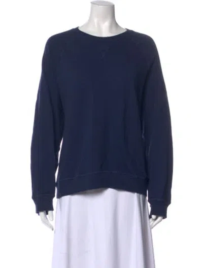 Pre-owned The Great Crew Neck Long Sleeve Sweatshirt In Blue