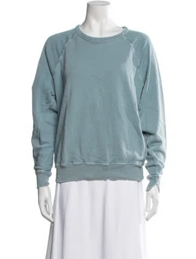 Pre-owned The Great Crew Neck Long Sleeve Sweatshirt In Blue