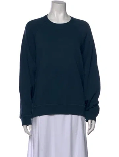 Pre-owned The Great Crew Neck Long Sleeve Sweatshirt In Blue