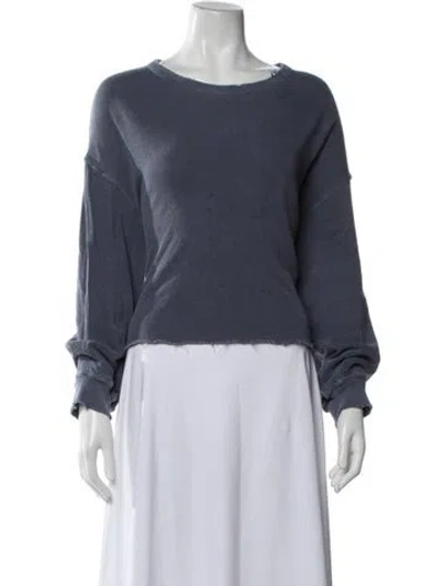 Pre-owned The Great Crew Neck Long Sleeve Sweatshirt In Blue