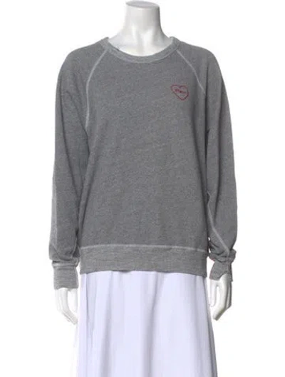 Pre-owned The Great Crew Neck Long Sleeve Sweatshirt In Gray