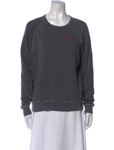 Pre-owned The Great Crew Neck Long Sleeve Sweatshirt In Gray