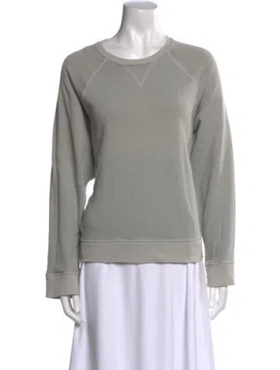 Pre-owned The Great Crew Neck Long Sleeve Sweatshirt In Gray