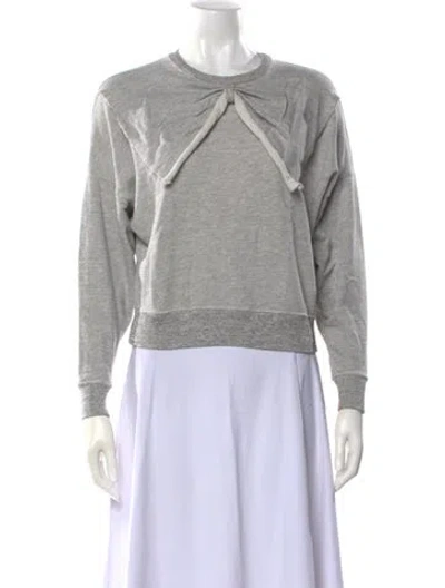 Pre-owned The Great Crew Neck Long Sleeve Sweatshirt In Gray