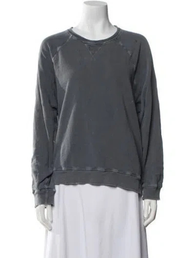 Pre-owned The Great Crew Neck Long Sleeve Sweatshirt In Gray