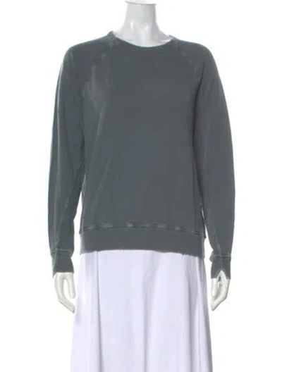 Pre-owned The Great Crew Neck Long Sleeve Sweatshirt In Gray
