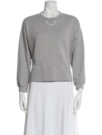 Pre-owned The Great Crew Neck Long Sleeve Sweatshirt In Gray