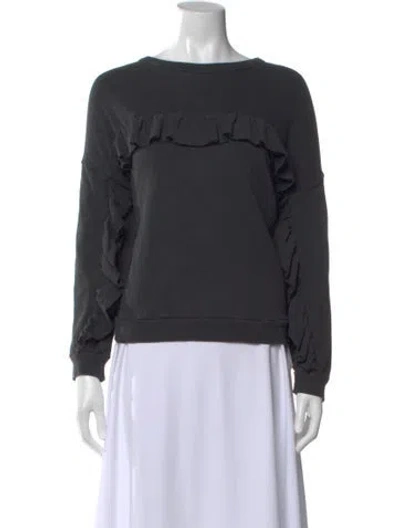 Pre-owned The Great Crew Neck Long Sleeve Sweatshirt In Gray