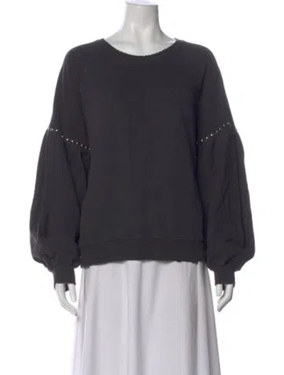 Pre-owned The Great Crew Neck Long Sleeve Sweatshirt In Gray