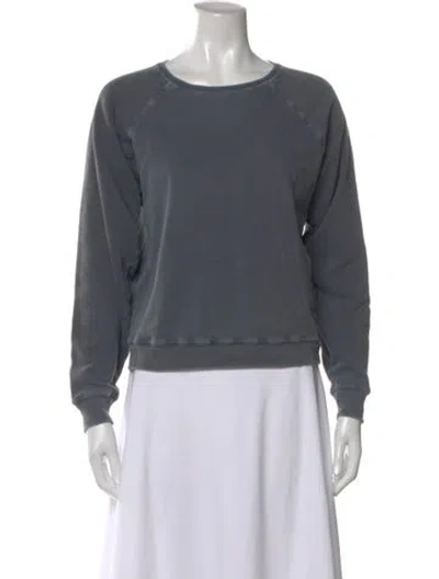 Pre-owned The Great Crew Neck Long Sleeve Sweatshirt In Gray