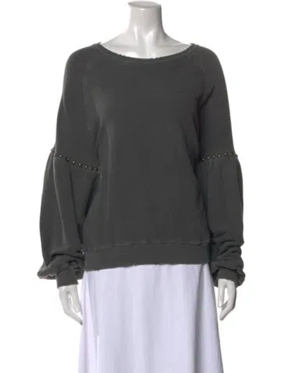 Pre-owned The Great Crew Neck Long Sleeve Sweatshirt In Gray