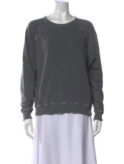 Pre-owned The Great Crew Neck Long Sleeve Sweatshirt In Gray