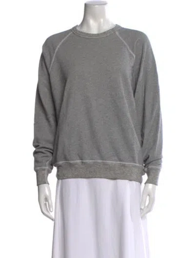 Pre-owned The Great Crew Neck Long Sleeve Sweatshirt In Gray