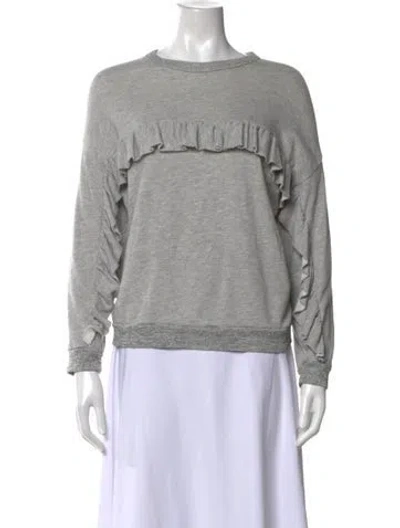 Pre-owned The Great Crew Neck Long Sleeve Sweatshirt In Gray