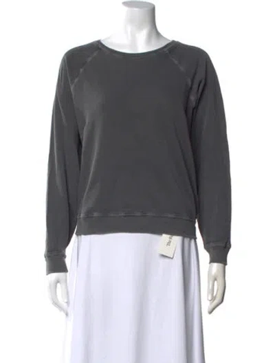 Pre-owned The Great Crew Neck Long Sleeve Sweatshirt In Gray