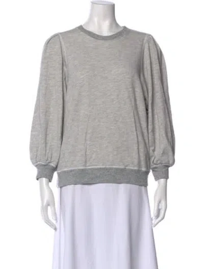 Pre-owned The Great Crew Neck Long Sleeve Sweatshirt In Gray