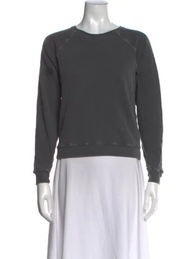 Pre-owned The Great Crew Neck Long Sleeve Sweatshirt In Gray