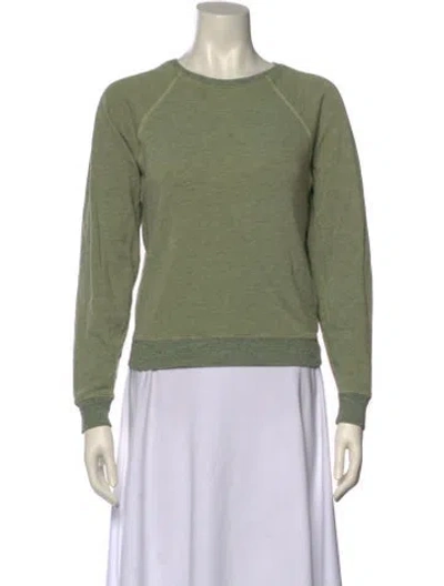 Pre-owned The Great Crew Neck Long Sleeve Sweatshirt In Green