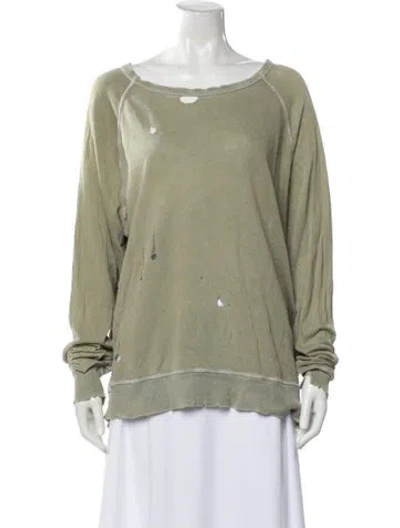 Pre-owned The Great Crew Neck Long Sleeve Sweatshirt In Green