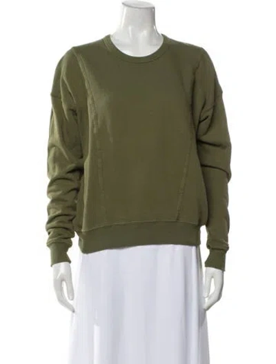 Pre-owned The Great Crew Neck Long Sleeve Sweatshirt In Green