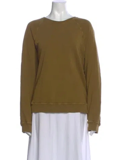 Pre-owned The Great Crew Neck Long Sleeve Sweatshirt In Green