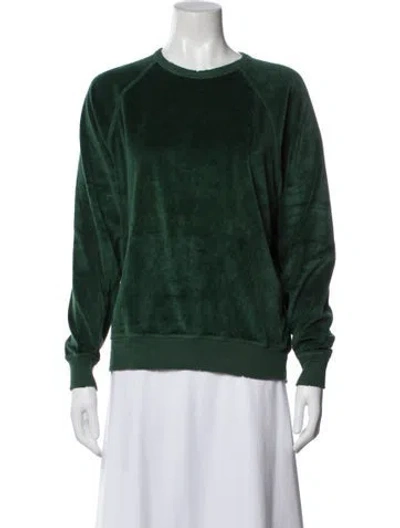 Pre-owned The Great Crew Neck Long Sleeve Sweatshirt In Green