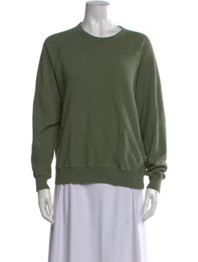 Pre-owned The Great Crew Neck Long Sleeve Sweatshirt In Green