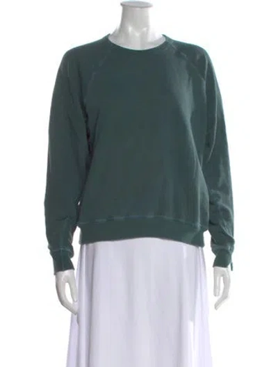 Pre-owned The Great Crew Neck Long Sleeve Sweatshirt In Green