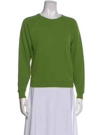 Pre-owned The Great Crew Neck Long Sleeve Sweatshirt In Green