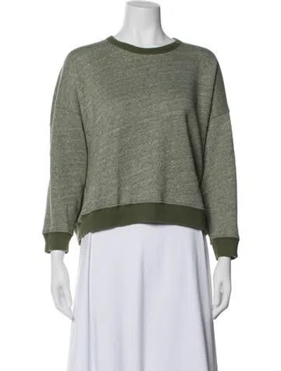 Pre-owned The Great Crew Neck Long Sleeve Sweatshirt In Green