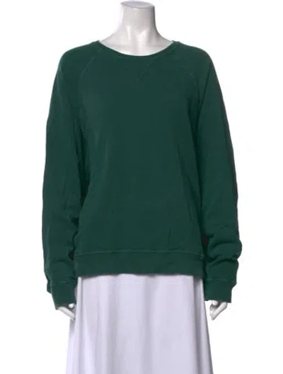 Pre-owned The Great Crew Neck Long Sleeve Sweatshirt In Green