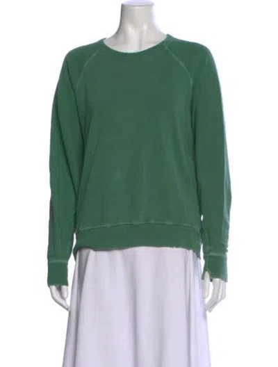Pre-owned The Great Crew Neck Long Sleeve Sweatshirt In Green