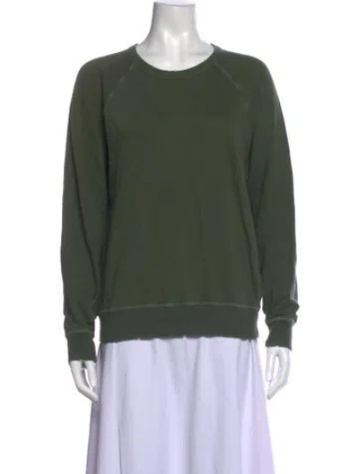 Pre-owned The Great Crew Neck Long Sleeve Sweatshirt In Green