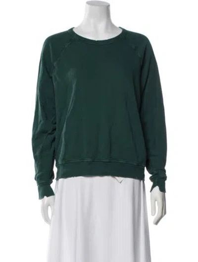 Pre-owned The Great Crew Neck Long Sleeve Sweatshirt In Green