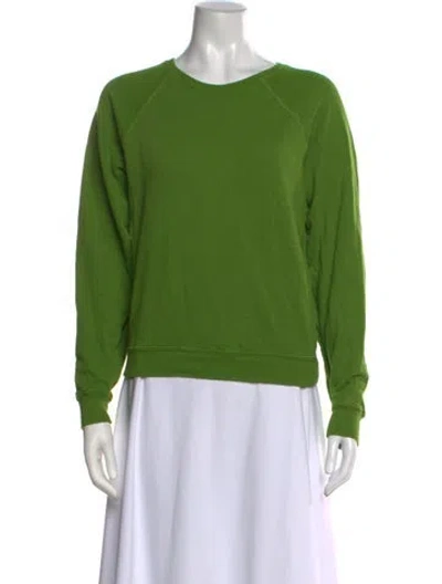 Pre-owned The Great Crew Neck Long Sleeve Sweatshirt In Green