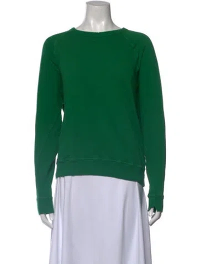 Pre-owned The Great Crew Neck Long Sleeve Sweatshirt In Green