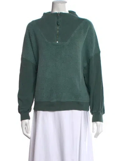 Pre-owned The Great Crew Neck Long Sleeve Sweatshirt In Green