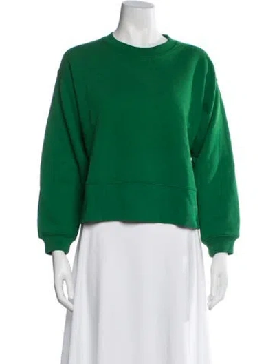 Pre-owned The Great Crew Neck Long Sleeve Sweatshirt In Green
