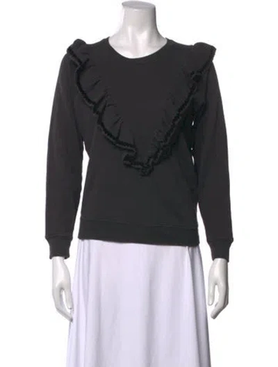 Pre-owned The Great Crew Neck Long Sleeve Sweatshirt In Grey