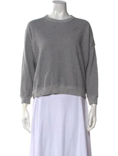 Pre-owned The Great Crew Neck Long Sleeve Sweatshirt In Grey