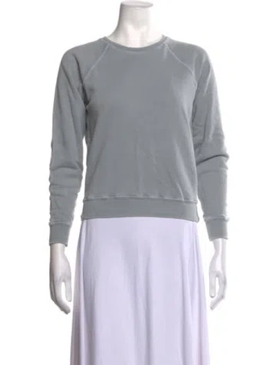 Pre-owned The Great Crew Neck Long Sleeve Sweatshirt In Grey