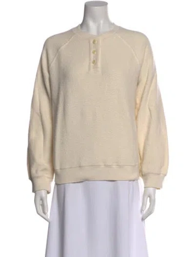 Pre-owned The Great Crew Neck Long Sleeve Sweatshirt In Neutral