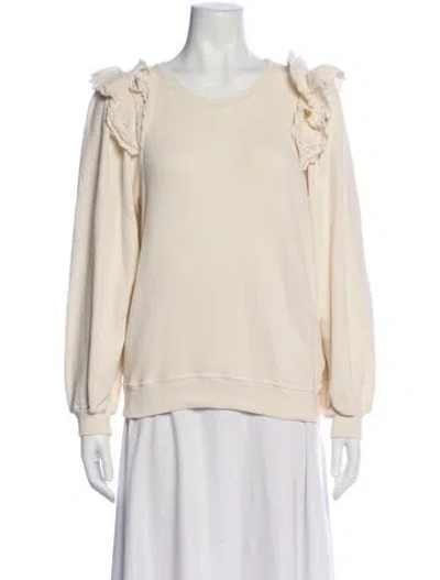 Pre-owned The Great Crew Neck Long Sleeve Sweatshirt In Neutral