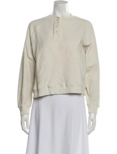 Pre-owned The Great Crew Neck Long Sleeve Sweatshirt In Neutral