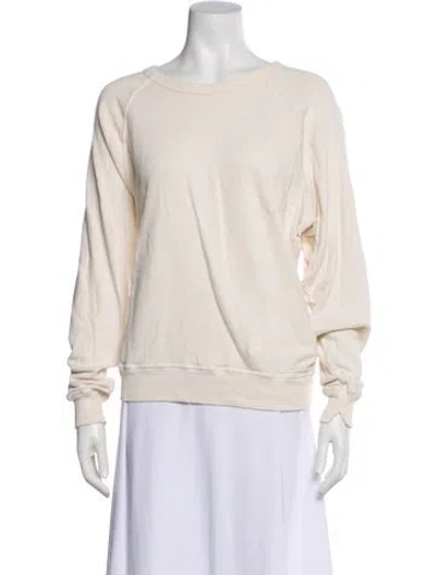 Pre-owned The Great Crew Neck Long Sleeve Sweatshirt In Neutral